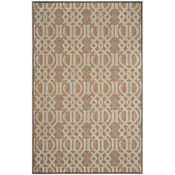 SAFAVIEH Paradise Luana Geometric Swirls Area Rug, Grey, 6'7" x 9'6"