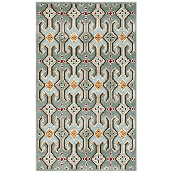 SAFAVIEH Paradise Melanie Geometric Area Rug, Blue/Multi, 3'3" x 5'7"