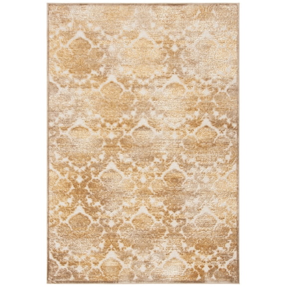 SAFAVIEH Paradise Nancy Damask Area Rug, Taupe/Multi, 5'3" x 7'6"