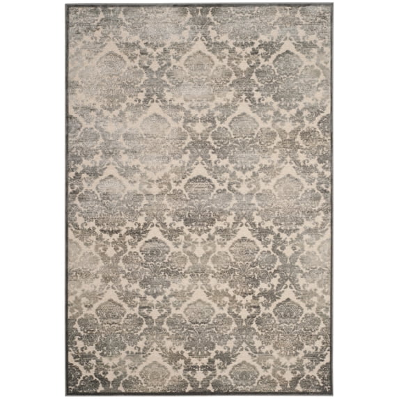 SAFAVIEH Paradise Nancy Damask Floral Area Rug, Cream/Slate Blue, 2'7" x 4'