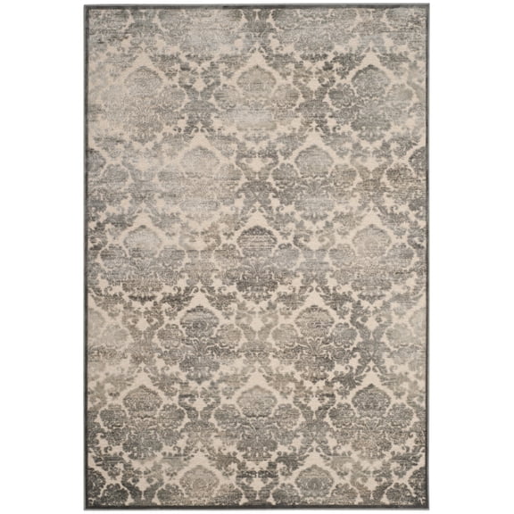 SAFAVIEH Paradise Nancy Damask Floral Area Rug, Cream/Slate Blue, 2'7" x 4'