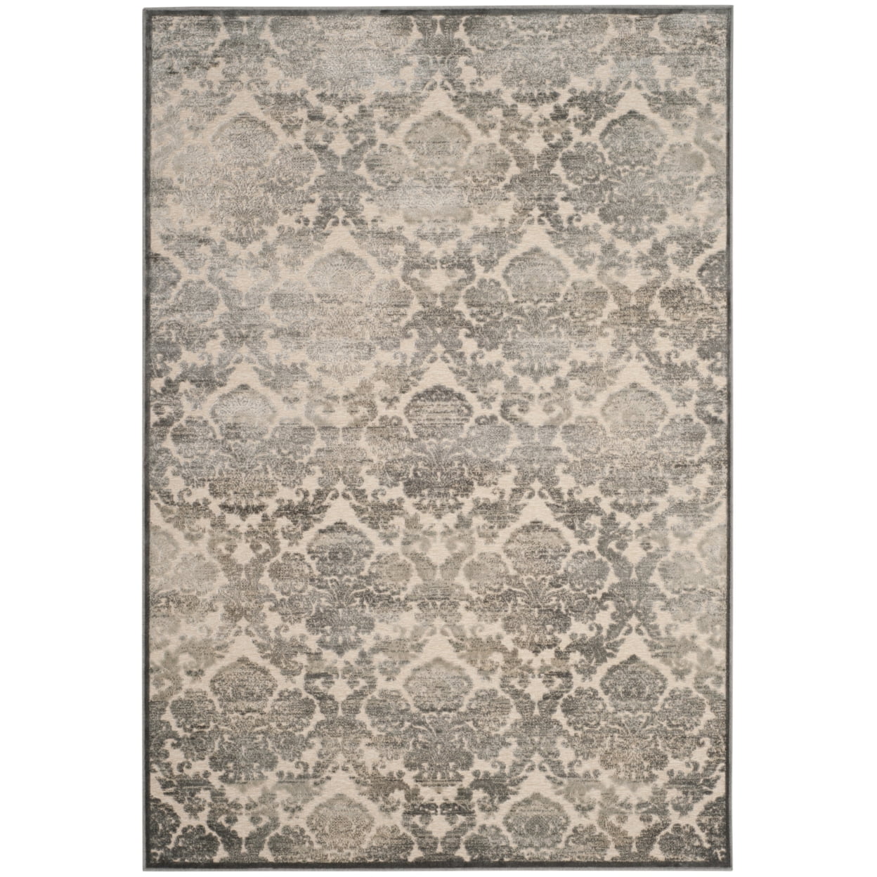 SAFAVIEH Paradise Nancy Damask Floral Runner Rug, Cream/Slate Blue, 2'2" x 8'