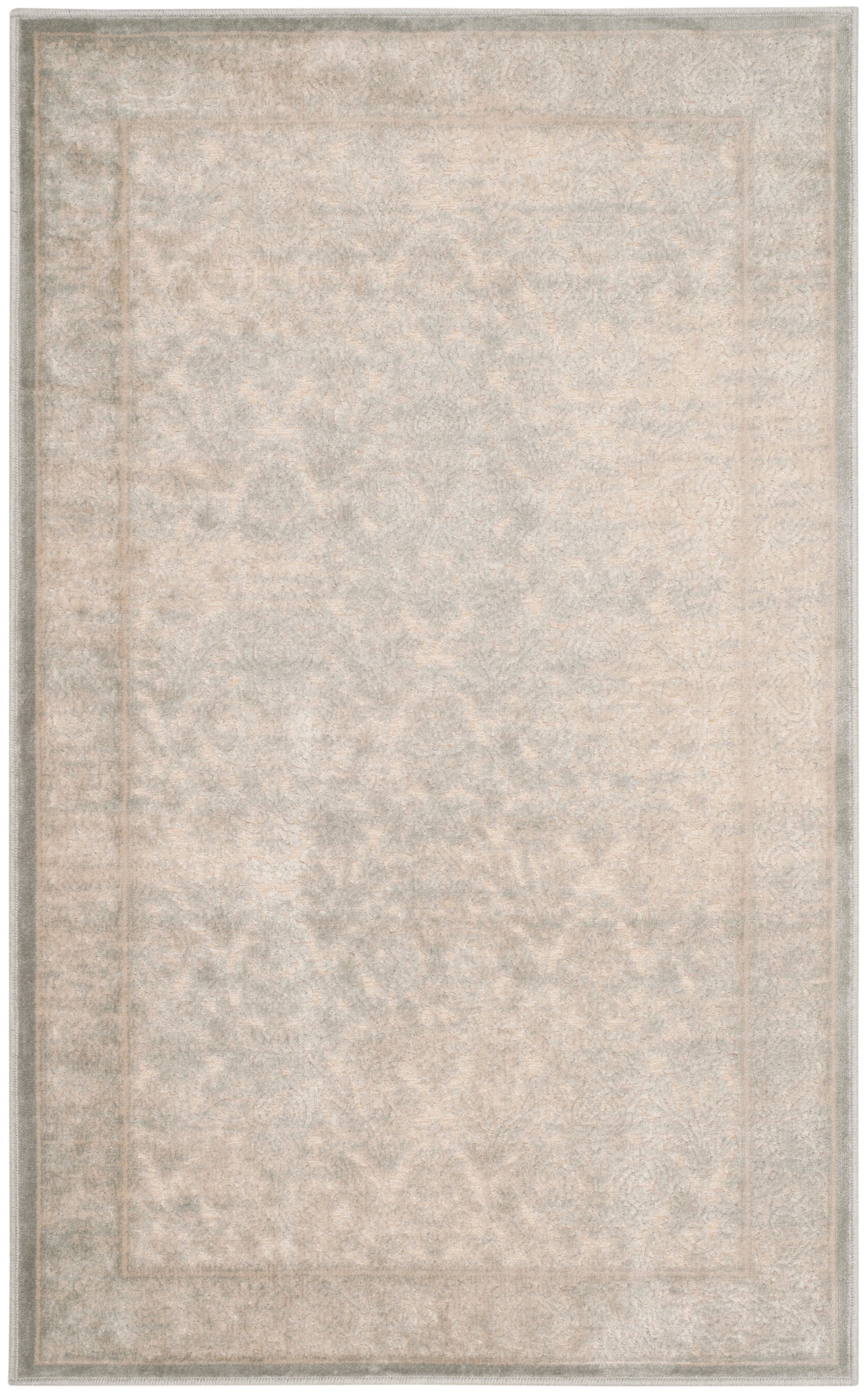 Slate Blue and Gray Rectangular Viscose Chenille Area Rug