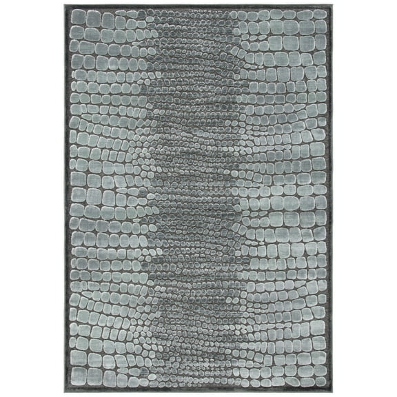 SAFAVIEH Paradise Petar Animal Area Rug, Charcoal/Multi, 5'3" x 7'6"