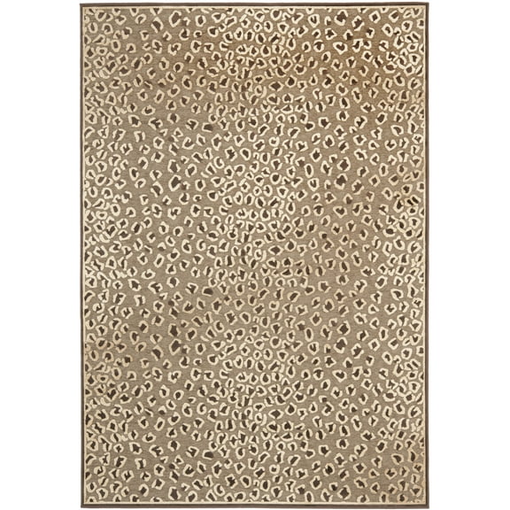 SAFAVIEH Paradise Ronnie Bordered Area Rug, Beige/Brown, 4' x 5'7"