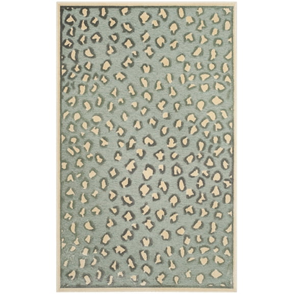 SAFAVIEH Paradise Ronnie Spotted Area Rug, Cream/Spruce, 2'7" x 4'