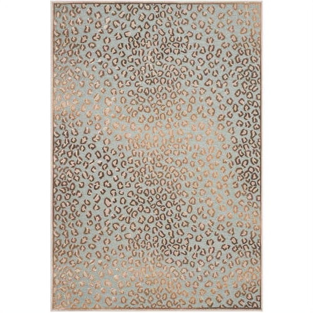 Stone Aqua Hand-Knotted Wool Silk Area Rug
