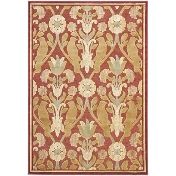 SAFAVIEH Paradise Torrey Floral Area Rug, Red, 3'3" x 4'7"