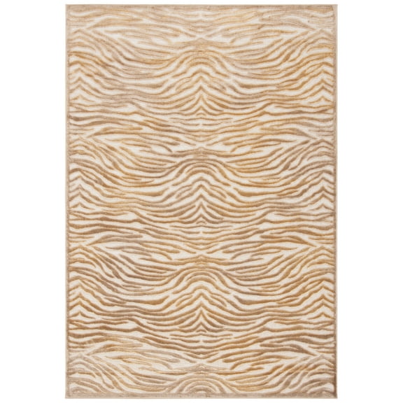 SAFAVIEH Paradise Travis Animal Area Rug, Taupe/Multi, 5'3" x 7'6"