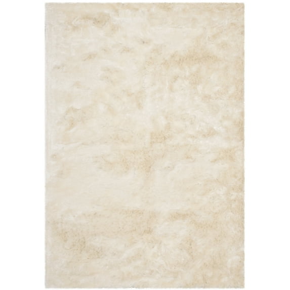 SAFAVIEH Paris Darwin Plush Polyester Shag Area Rug, Ivory, 11' x 15'