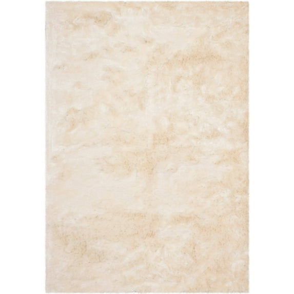 SAFAVIEH Paris Darwin Plush Polyester Shag Area Rug, Ivory, 2' x 3'