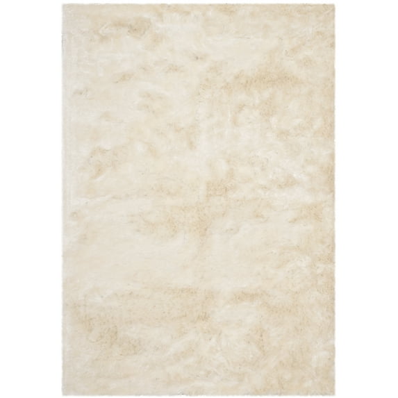 SAFAVIEH Paris Darwin Plush Polyester Shag Area Rug, Ivory, 3' x 5'