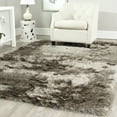 thumbnail image 1 of SAFAVIEH Paris Darwin Plush Polyester Shag Area Rug, Sable, 5' x 8', 1 of 6