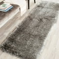 thumbnail image 1 of SAFAVIEH Paris Darwin Plush Polyester Shag Area Rug, Silver, 7' x 7' Round, 1 of 12