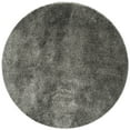 thumbnail image 1 of SAFAVIEH Paris Darwin Plush Polyester Shag Area Rug, Silver, 9' x 9' Round, 1 of 9