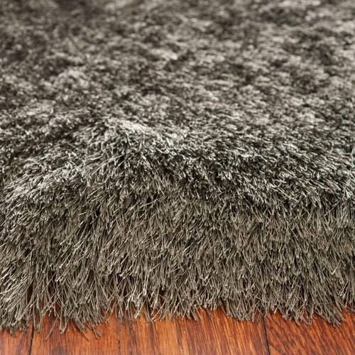 Titanium Tufted Synthetic 4' x 6' Handmade Shag Rug