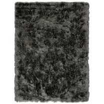 SAFAVIEH Paris Darwin Plush Polyester Shag Area Rug, Titanium, 5' x 8'