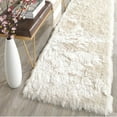 thumbnail image 1 of SAFAVIEH Paris Darwin Plush Polyester Shag Runner Rug, Ivory, 2'3" x 8', 1 of 6