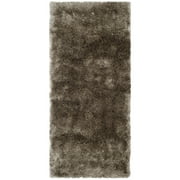 SAFAVIEH Paris Darwin Plush Polyester Shag Runner Rug, Sable, 2'3" x 10'