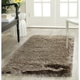 thumbnail image 1 of SAFAVIEH Paris Darwin Plush Polyester Shag Runner Rug, Sable, 2'3" x 6', 1 of 6