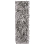 SAFAVIEH Paris Darwin Plush Polyester Shag Runner Rug, Silver, 2'3" x 12'
