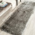 thumbnail image 1 of SAFAVIEH Paris Darwin Plush Polyester Shag Runner Rug, Silver, 2'3" x 8', 1 of 6