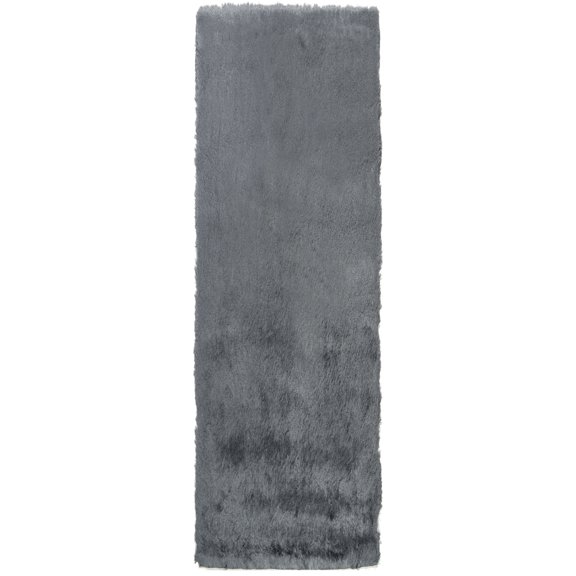 SAFAVIEH Paris Darwin Plush Polyester Shag Runner Rug, Slate, 2'3" x 8'