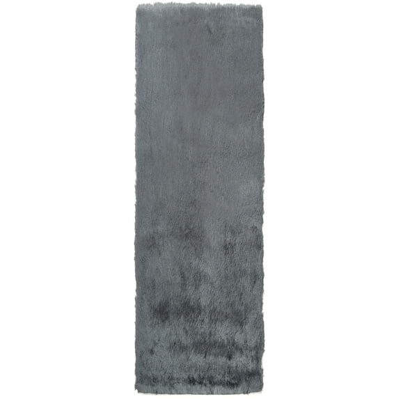 SAFAVIEH Paris Darwin Plush Polyester Shag Runner Rug, Slate, 2'3" x 8'