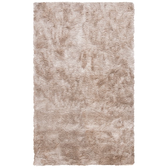 SAFAVIEH Paris Ivonette Solid Shag Area Rug, Dark Beig, 6' x 9'