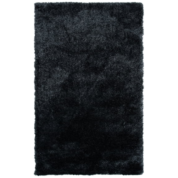 SAFAVIEH Paris Ivonette Solid Shag Area Rug, Dark Grey, 5' x 8'