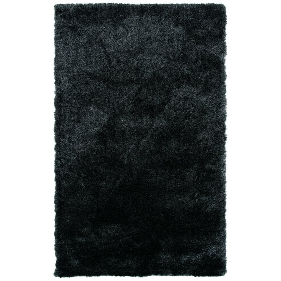SAFAVIEH Paris Ivonette Solid Shag Area Rug, Dark Grey, 6' x 9'