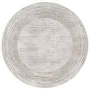 SAFAVIEH Parker Milo Abstract Area Rug, Taupe/Gray Ivory, 6'7" x 6'7" Round