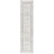 SAFAVIEH Parker Milo Bordered Runner Rug, Taupe/Gray Ivory, 2' x 8'