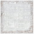thumbnail image 1 of SAFAVIEH Parker Orval Distressed Polyester Area Rug, Grey/Ivory, 6'7" x 6'7" Square, 1 of 8