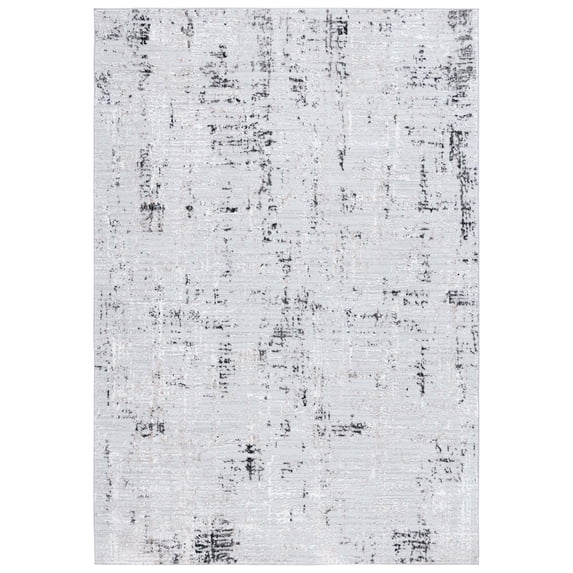 SAFAVIEH Parker Tyson Abstract Area Rug, Light Grey/Black, 8' x 10'