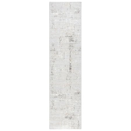 SAFAVIEH Parker Tyson Abstract Runner Rug, Light Grey/Ivory Grey, 2' x 8'