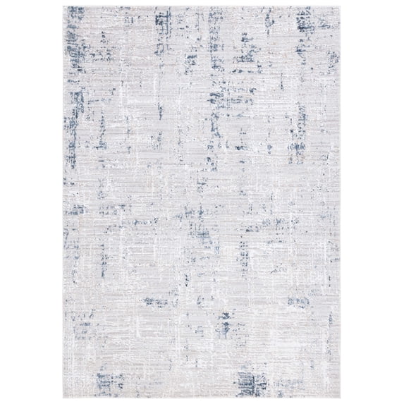 SAFAVIEH Parker Tyson Distressed Polyester Area Rug, Taupe/Grey Blue, 5'3" x 7'6"