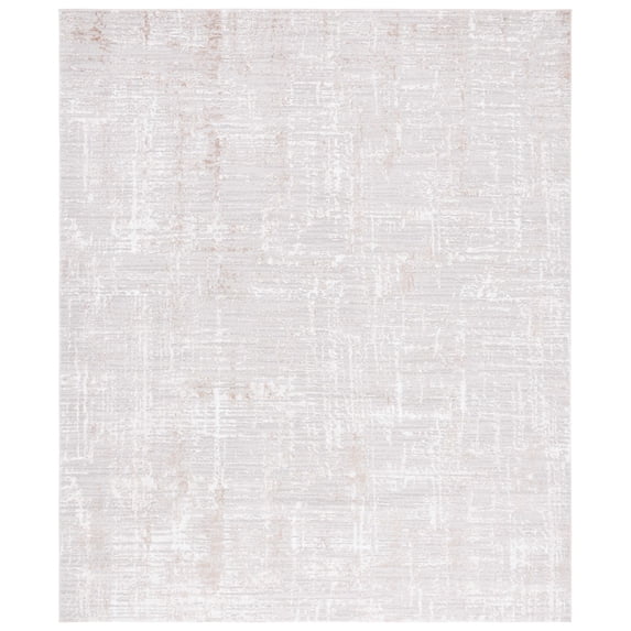 SAFAVIEH Parker Tyson Distressed Polyester Area Rug, Taupe/Grey Gold, 9' x 12'