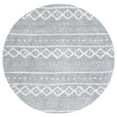thumbnail image 1 of SAFAVIEH Parma Benedict Geometric Shag Area Rug, Grey/Ivory, 6'7" x 6'7" Round, 1 of 8