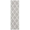 thumbnail image 1 of SAFAVIEH Parma Eglantine Geometric Shag Runner Rug, Grey/Cream, 2'3" x 11', 1 of 7