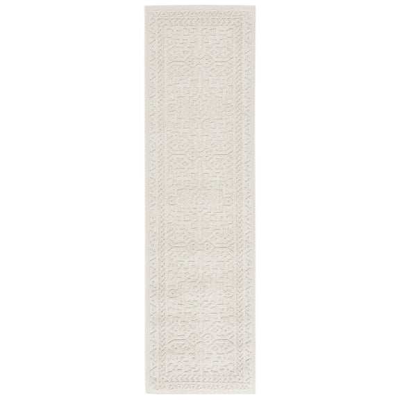 SAFAVIEH Paros York Geometric Runner Rug, Ivory, 2' x 7'