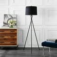 thumbnail image 1 of SAFAVIEH Parsen 61.5 in. H Mid-Century Floor Lamp, Black, 1 of 7