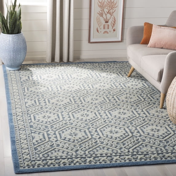 SAFAVIEH Paseo Mervyn Geometric Area Rug, Blue, 9' x 12'