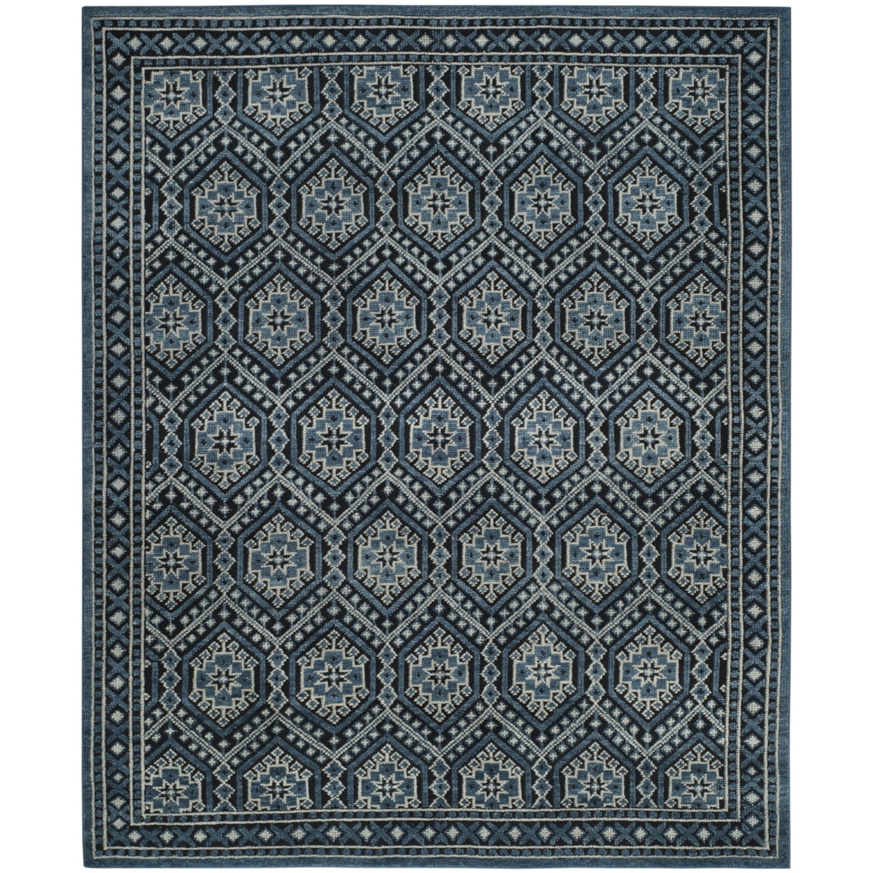 SAFAVIEH Paseo Mervyn Geometric Area Rug, Navy, 8' x 10'