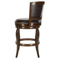 thumbnail image 1 of SAFAVIEH Pasquale Industrial Swivel Bar Stool with Footrest, Espresso/Brown, 1 of 6