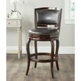 thumbnail image 1 of SAFAVIEH Pasquale Industrial Swivel Bar Stool with Footrest, Sierra/Brown, 1 of 5