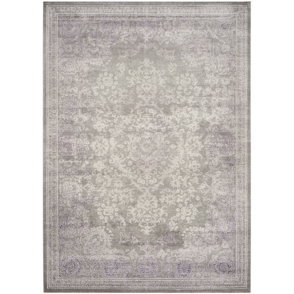 SAFAVIEH Passion Leontyne Oriental Area Rug, Grey/Lavender, 8' x 11'