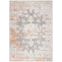 SAFAVIEH Passion Everitt Border Area Rug, Grey/Ivory, 8' x 11'