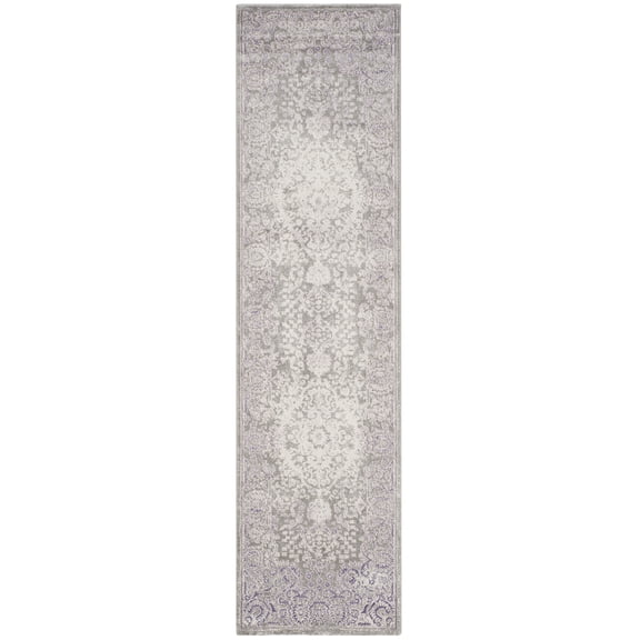 SAFAVIEH Passion Leontyne Oriental Runner Rug, Grey/Lavender, 2'2" x 10'