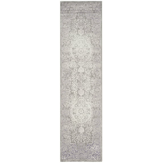 SAFAVIEH Passion Leontyne Oriental Runner Rug, Grey/Lavender, 2'2" x 10'